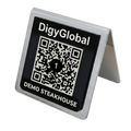 Özel Tasarım Krom QR Menü & Masa Standı